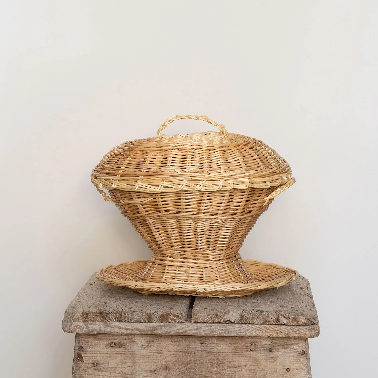 CASA LOPEZ RATTAN PLATTER, LADLE AND TUREEN SCULPTURE