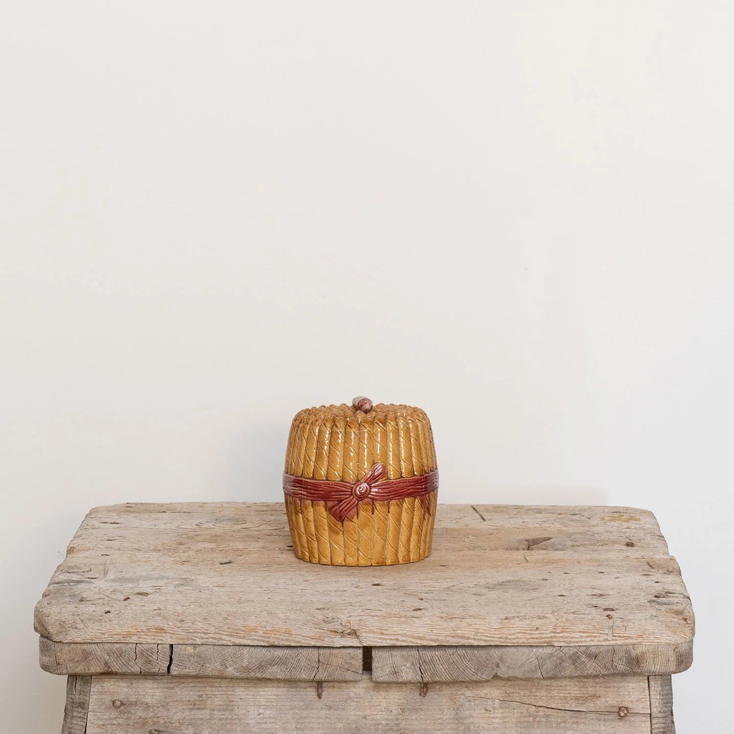 SWEDISH MAJOLICA CIGAR FORM JAR