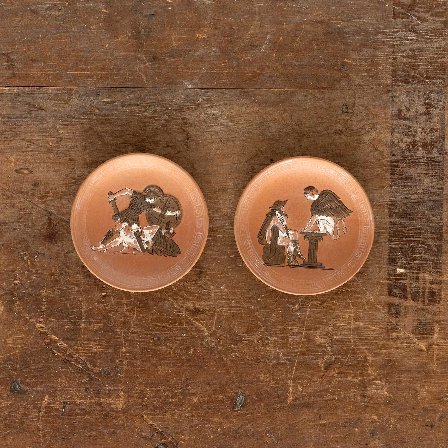 PAIR OF GRECO-ROMAN TERRACOTTA PLATES