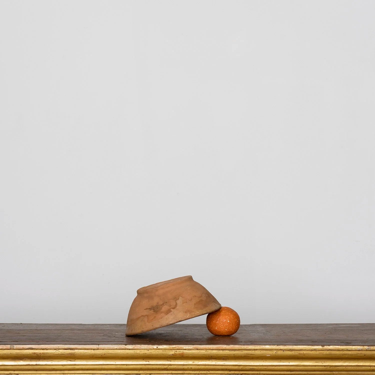 REDWARE POTTERY BOWL WITH DEER