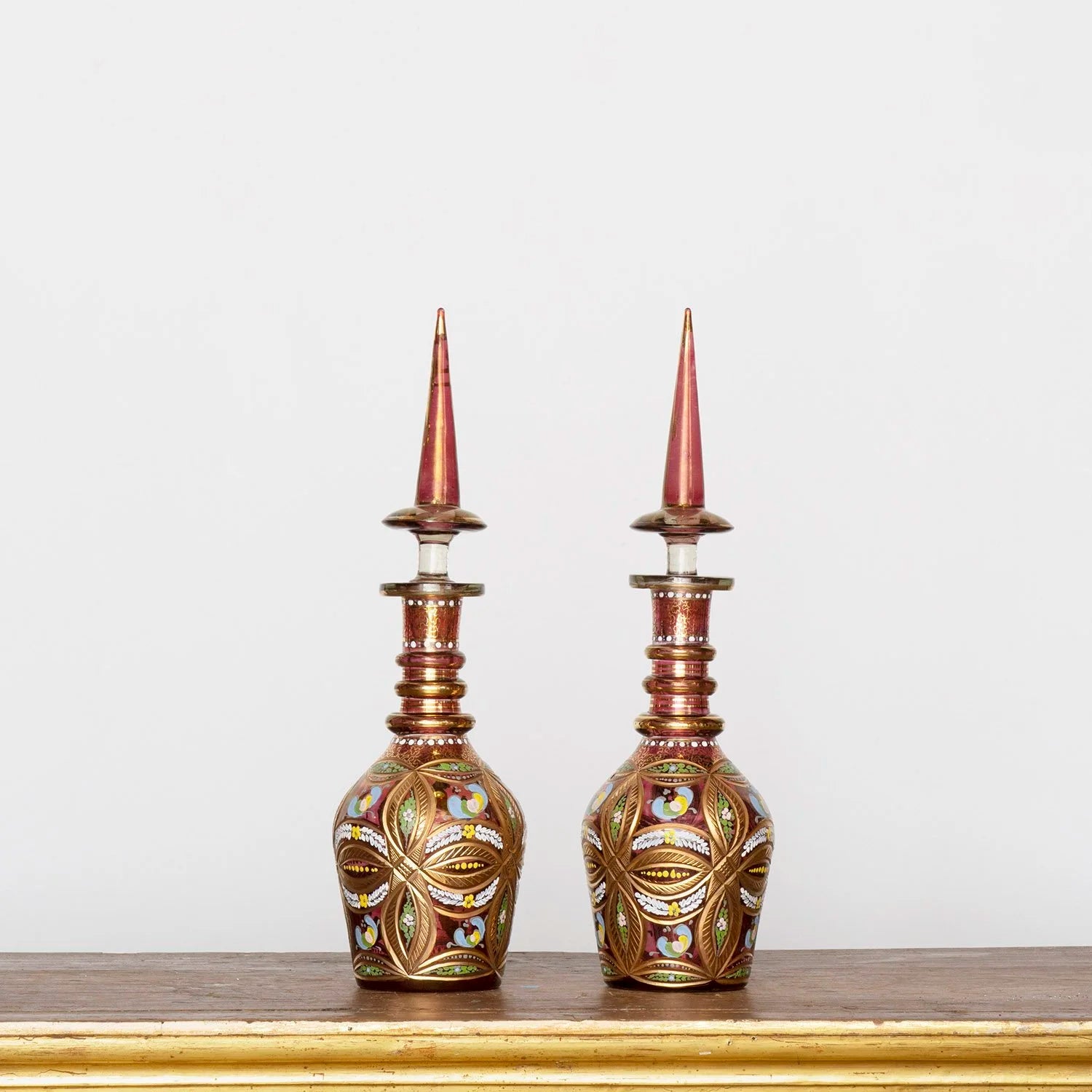 PAIR OF ANTIQUE PERFUME BOTTLES