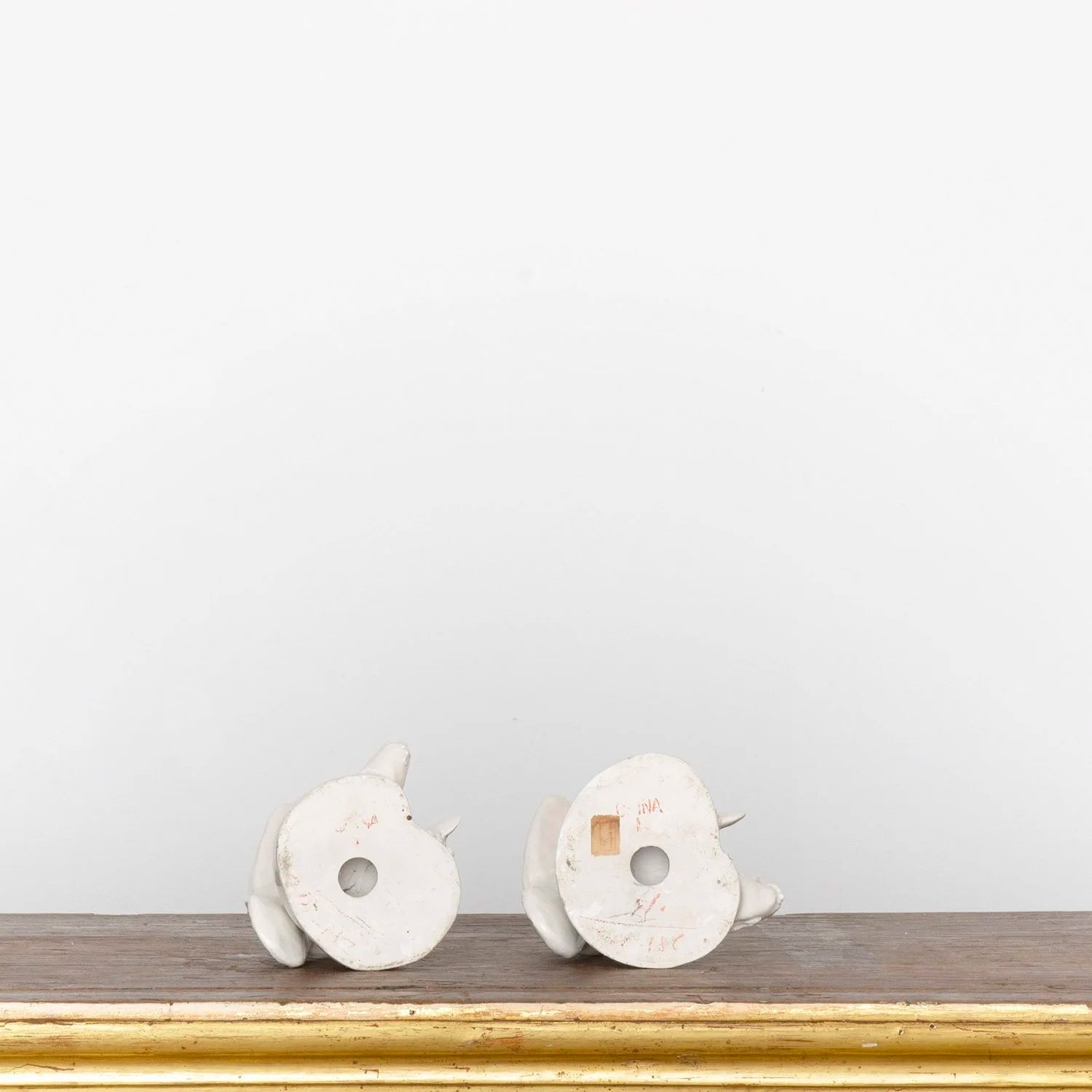 PAIR OF BLANC DE CHINE PARROTS