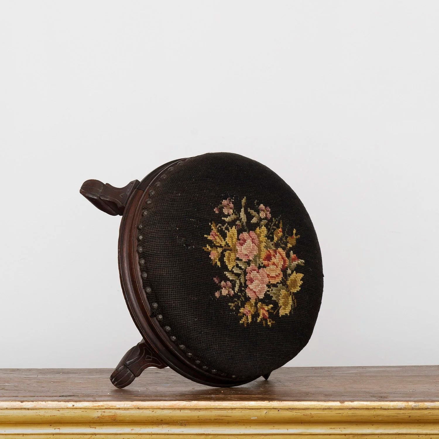 PETITE NEEDLEPOINT FOOT STOOL