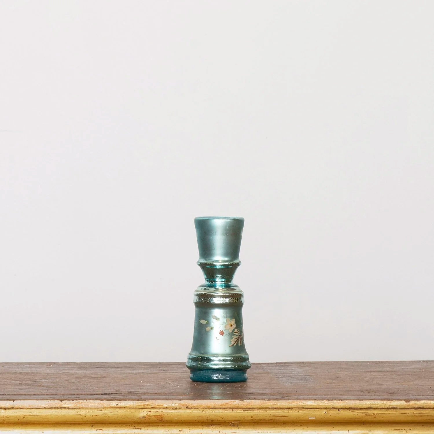 BLUE MERCURY GLASS VASE