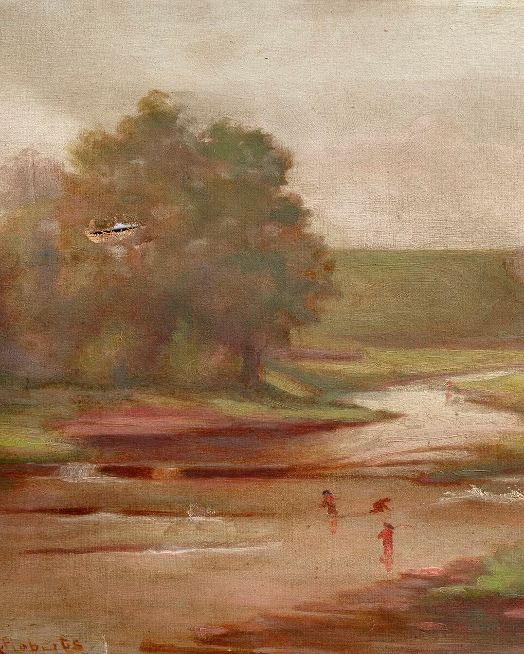 RIVERSCAPE WITH BATHERS