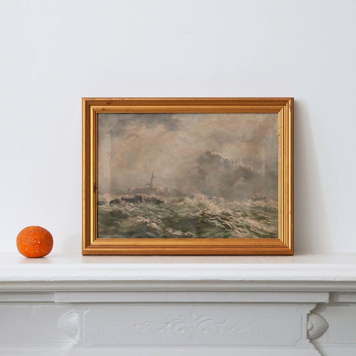 STORMY SEA WITH LIGHT HOUSE
