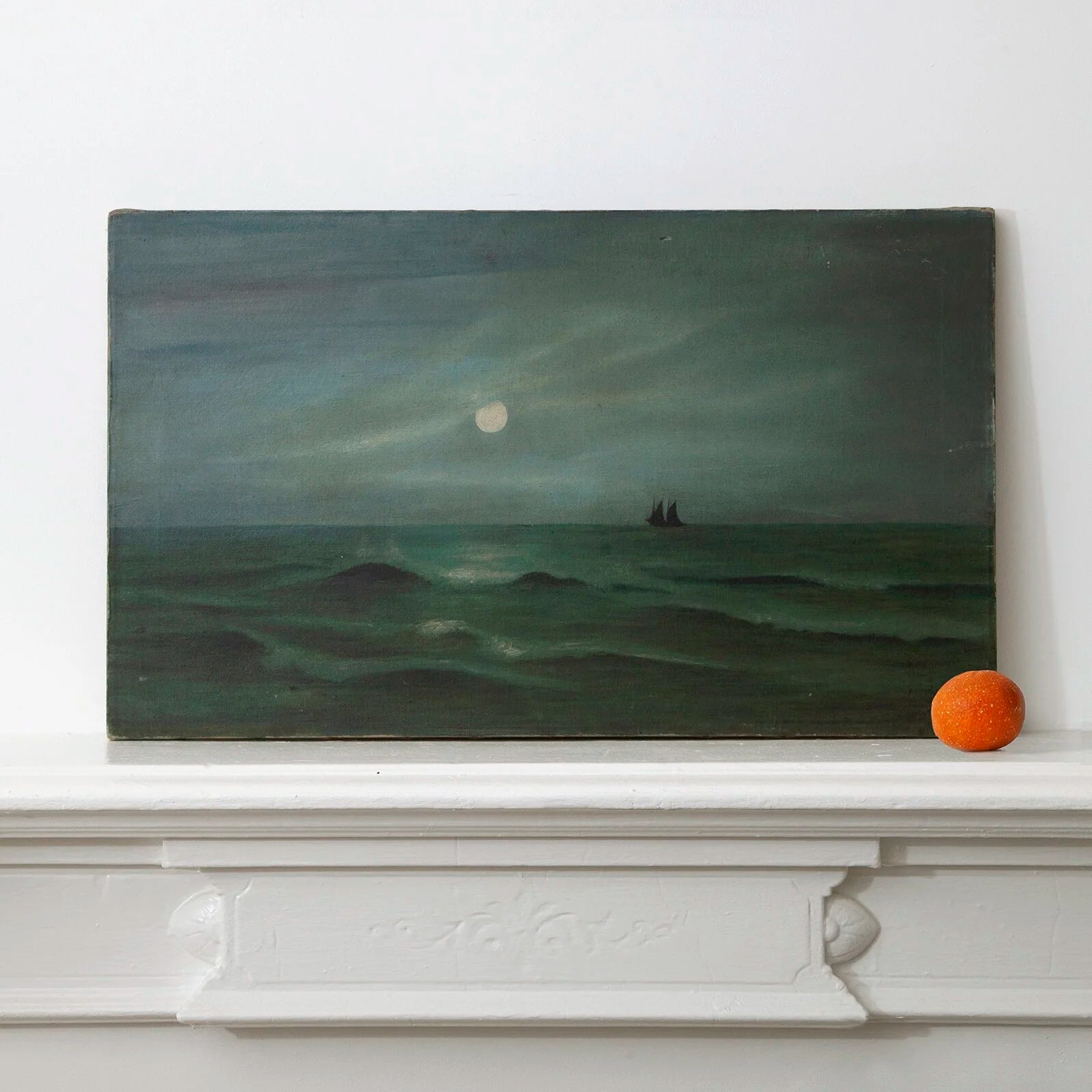 NIGHT SEASCAPE WITH SHIP