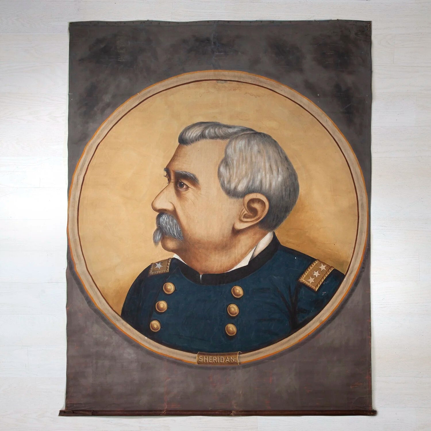 LARGE BANNER OF UNION GENERAL SHERIDAN