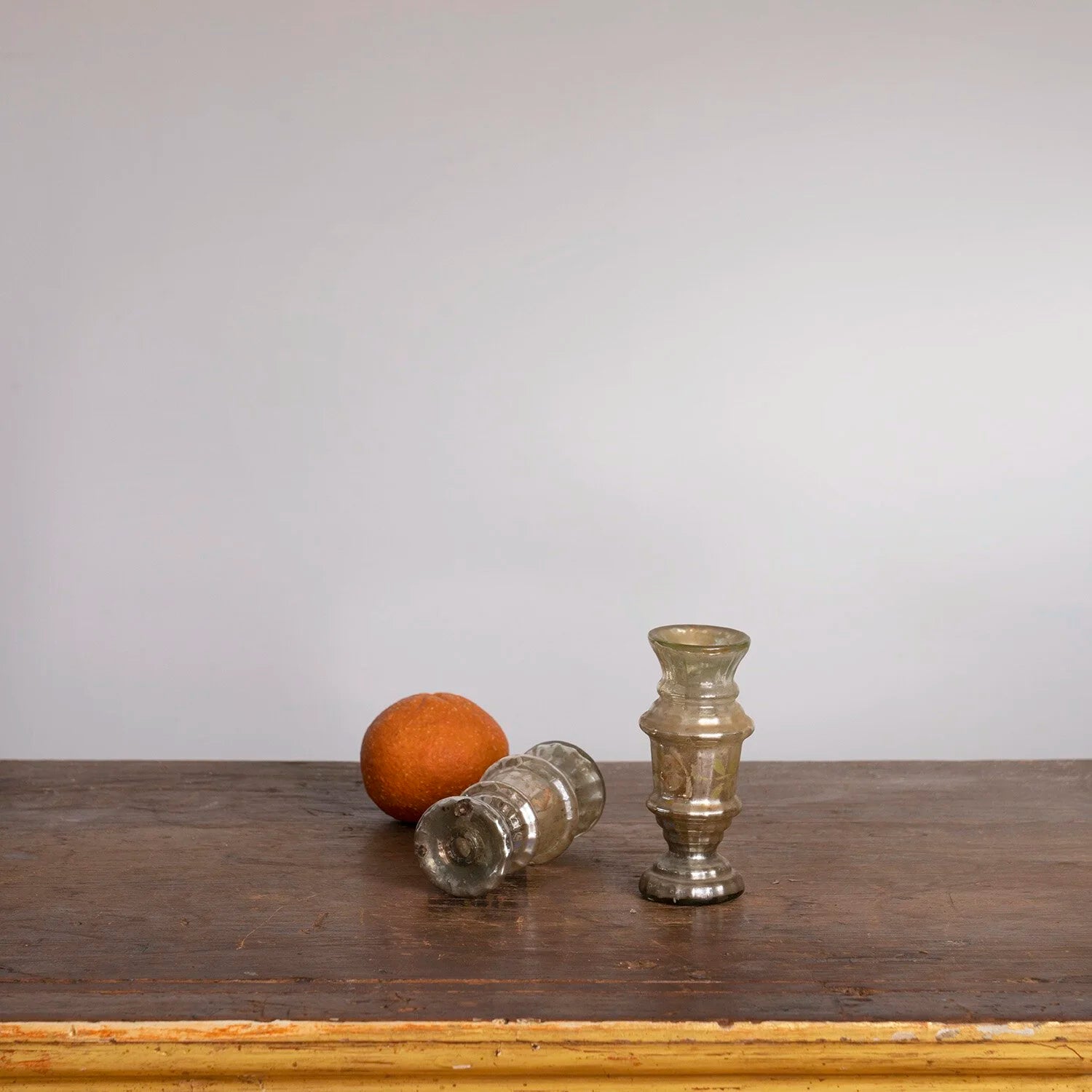 PAIR OF SILVER MERCURY GLASS