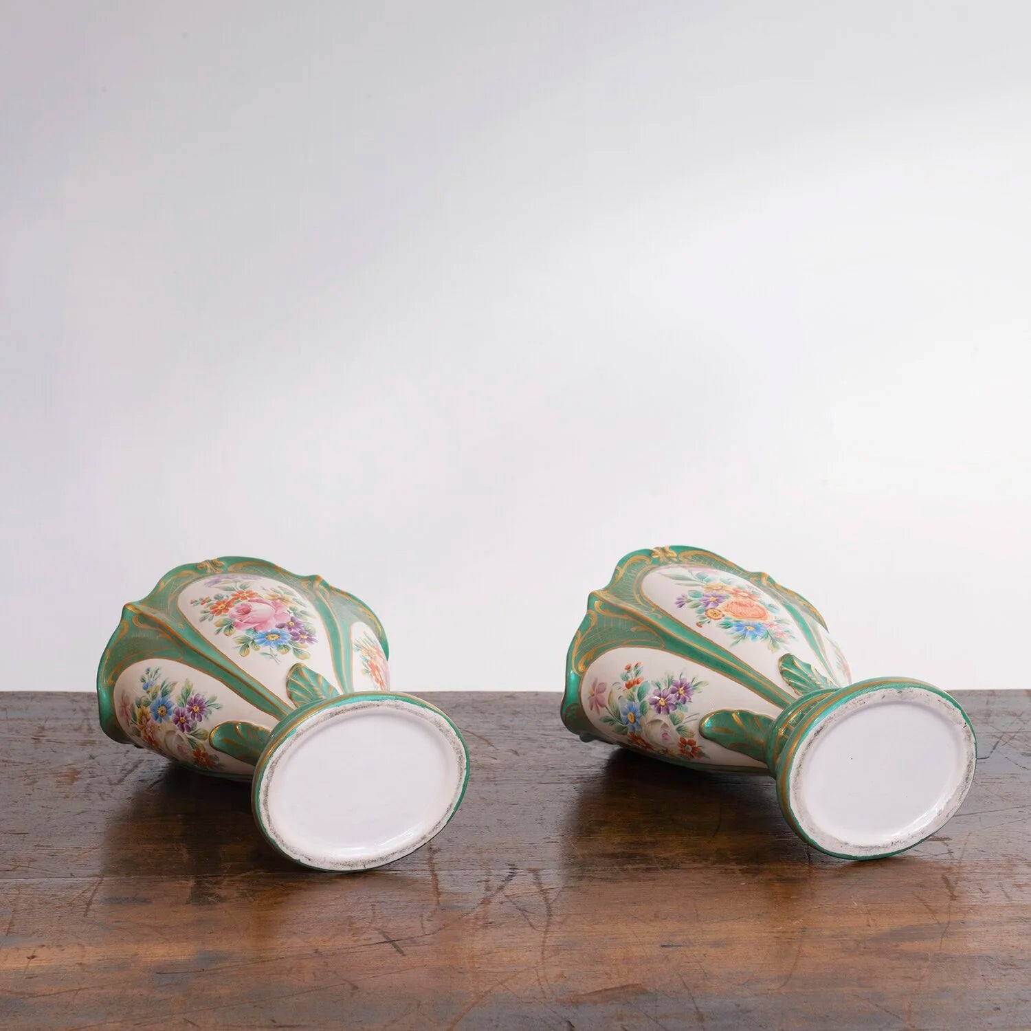 PAIR OF VICTORIAN STYLE FLARE VASES