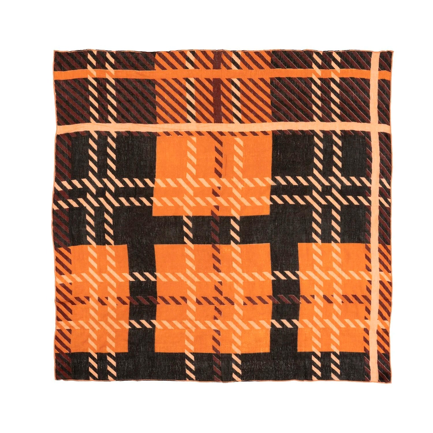 PLAID PERSIMON SCARF