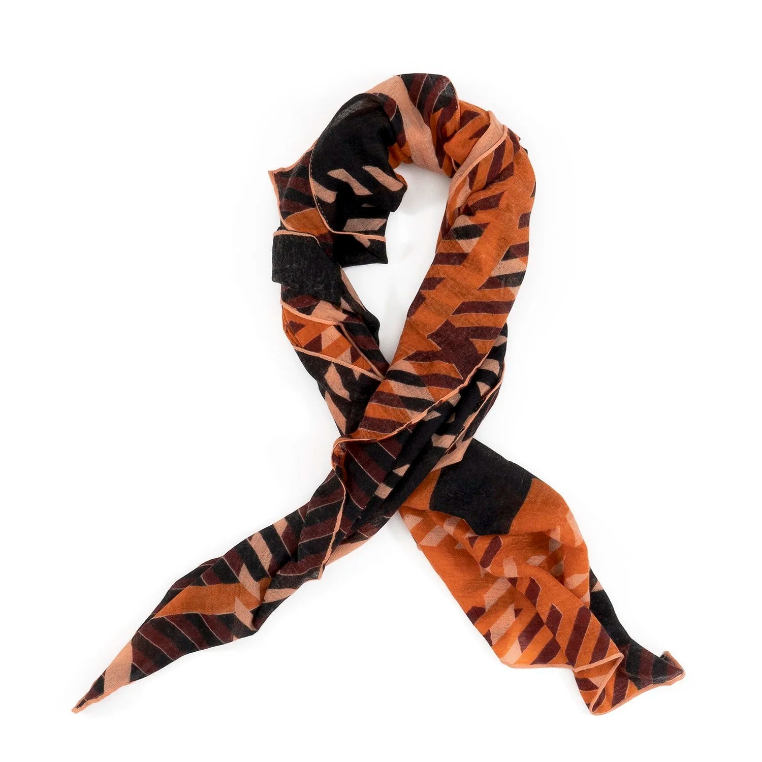 PLAID PERSIMON SCARF