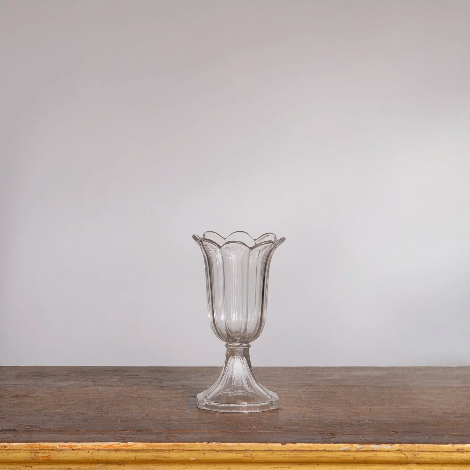 PRESSED GLASS CELERY VASE - C