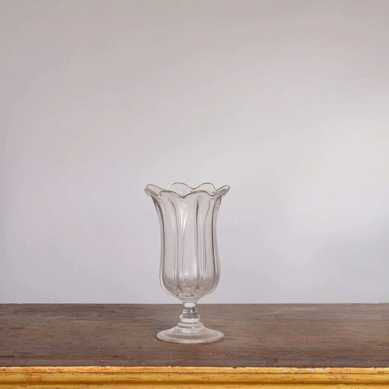 PRESSED GLASS CELERY VASE - D