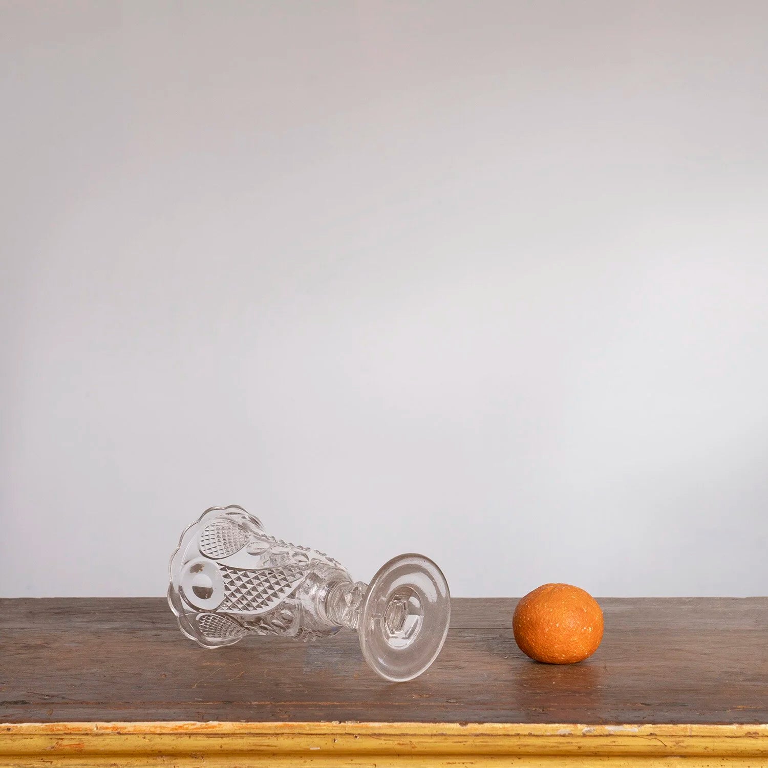 PRESSED GLASS CELERY VASE - E