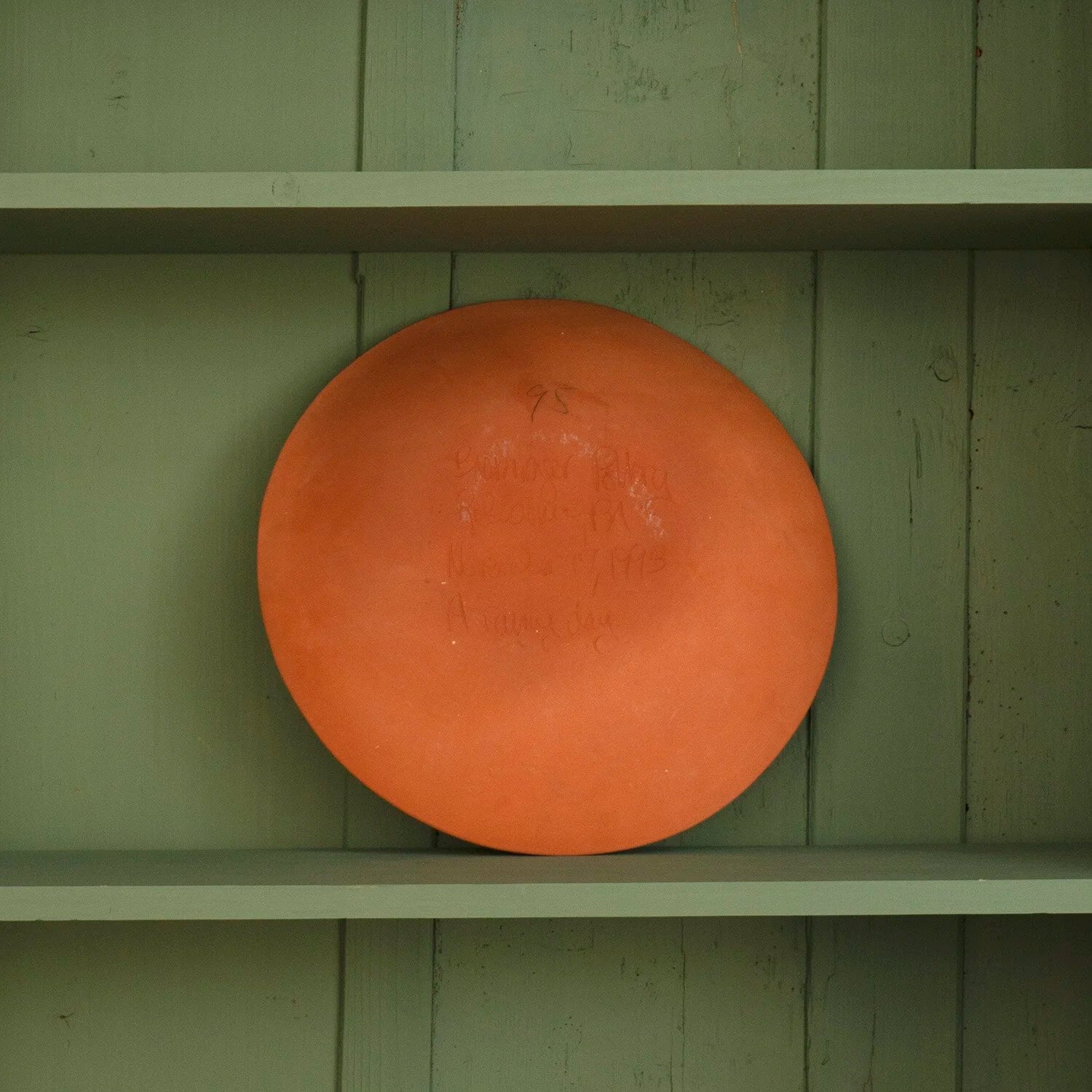 REDWARE PLATE OF BRITISH SOLDIER ON HORSEBACK