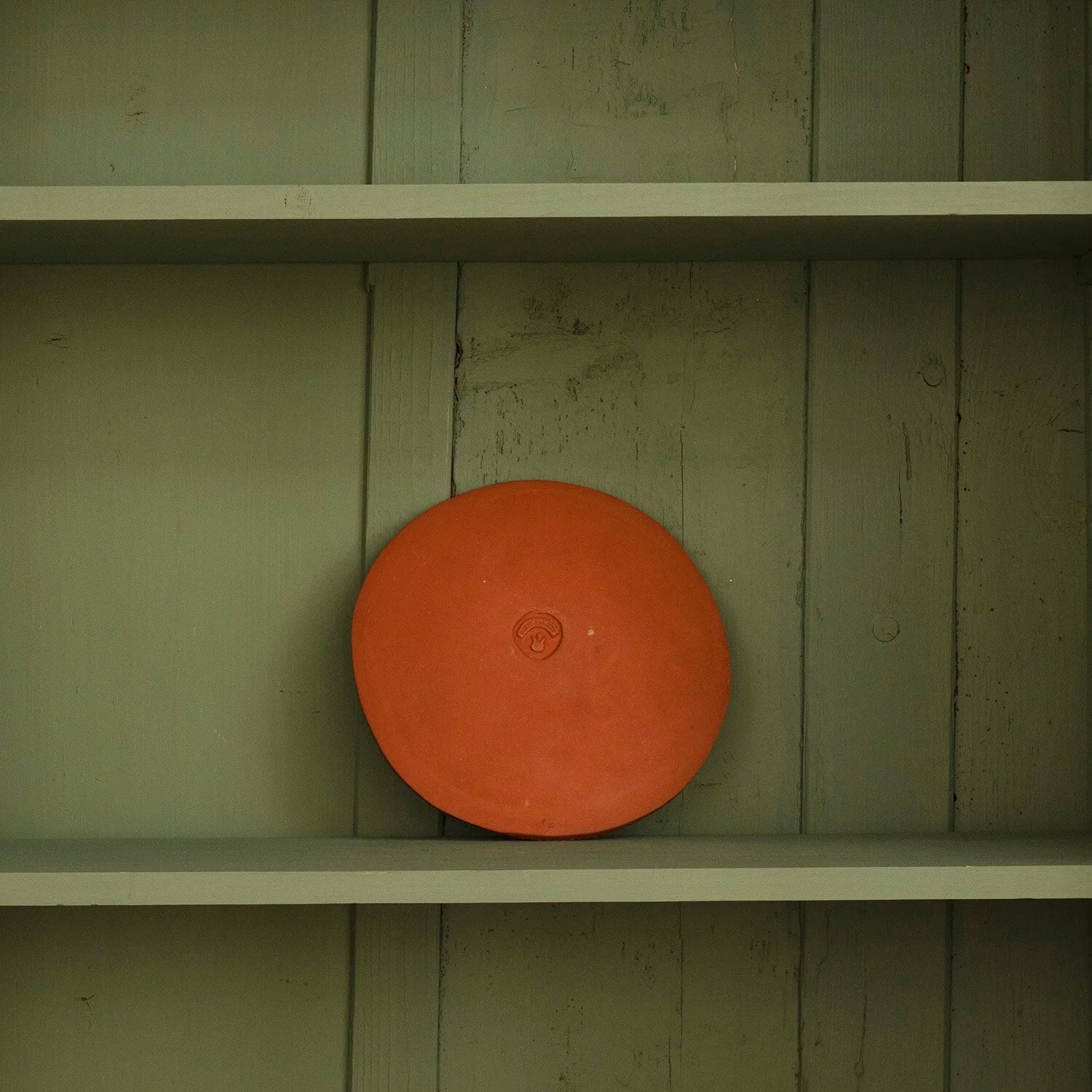 REDWARE PLATE WITH SPLATTER PATTERN