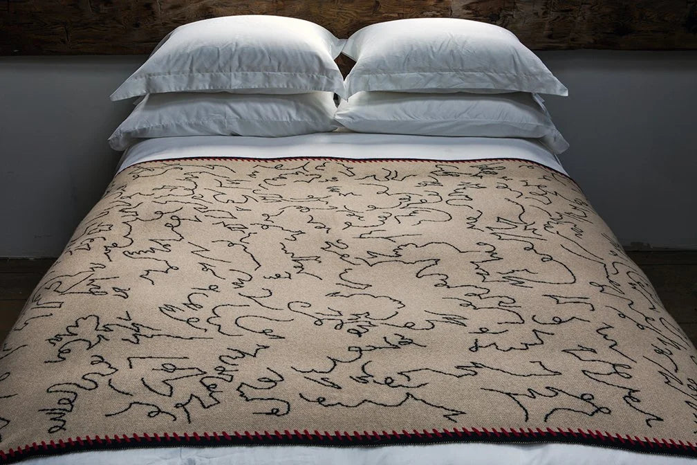 MODERN CALLIGRAPHY Cashmere Blanket