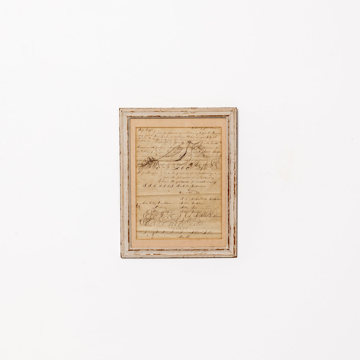 19TH-CENTURY AMERICAN ORNAMENTAL PENMANSHIP SPECIMEN