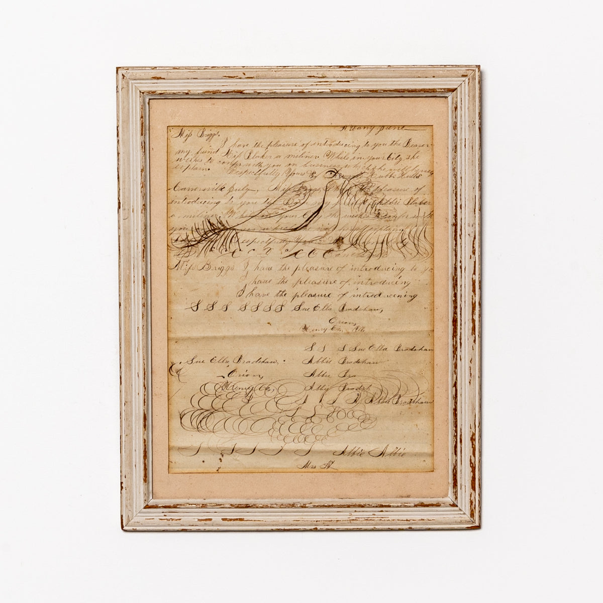 19TH-CENTURY AMERICAN ORNAMENTAL PENMANSHIP SPECIMEN