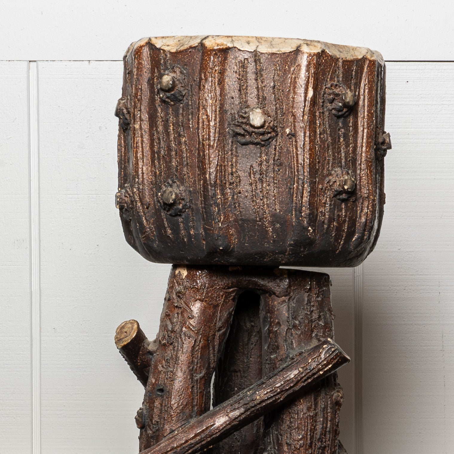 EARLY 20TH-CENTURY FAUX BOIS "TREE TRUNK" PLANTER