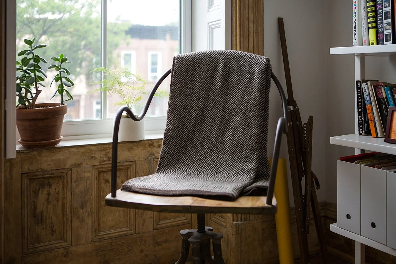 CHEVRON Cashmere Blend Blanket