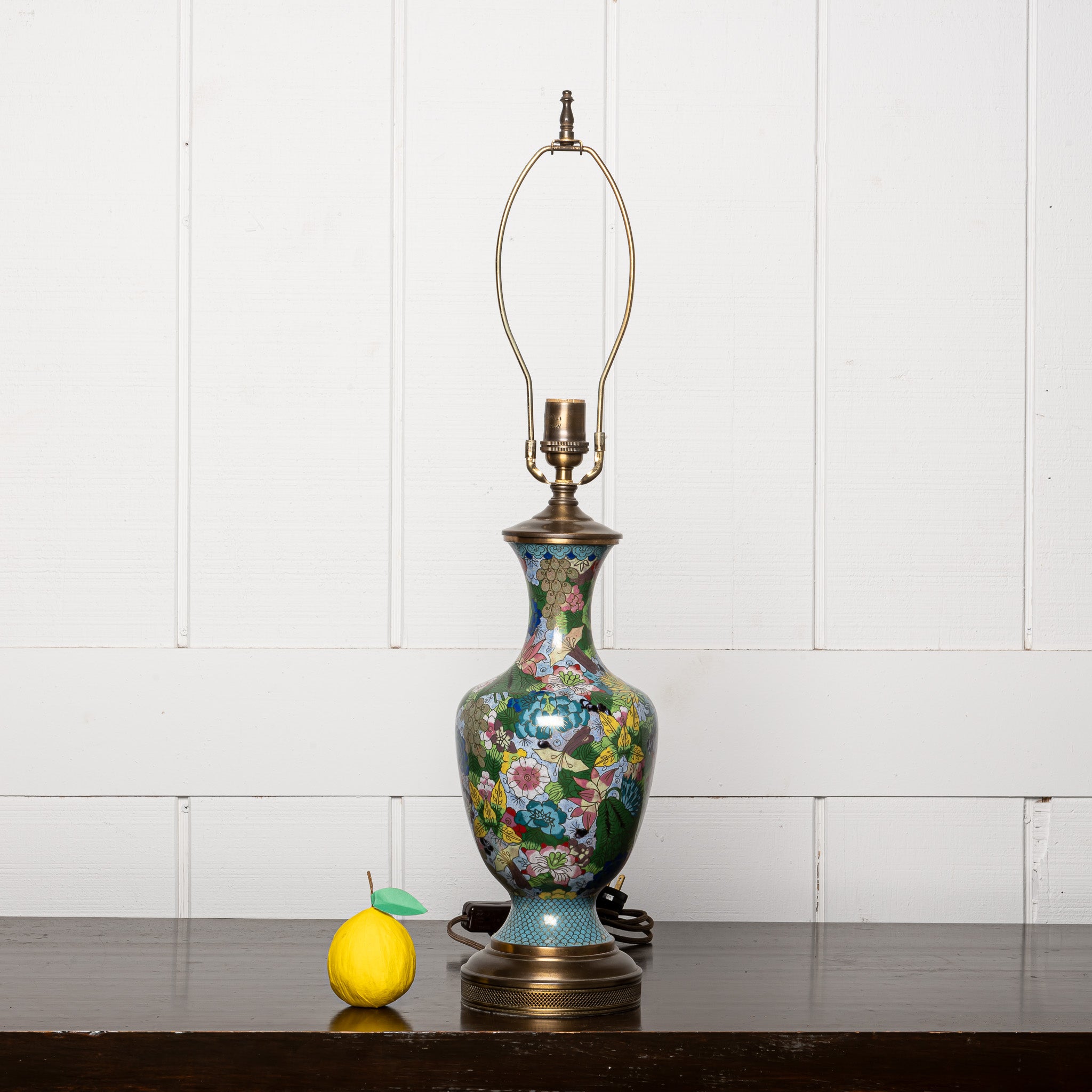 EARLY 20TH-CENTURY JAPANESE CLOISONNÉ VASE MOUNTED LAMP
