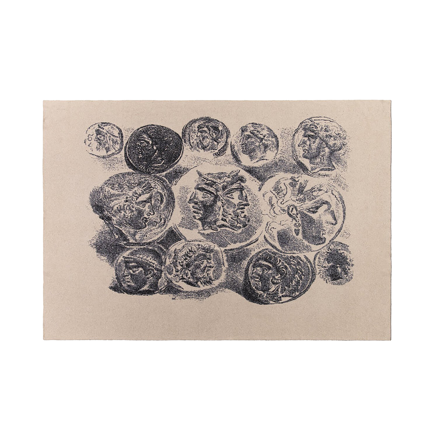 "GRAND TOUR CAMEOS" CASHMERE BLANKET