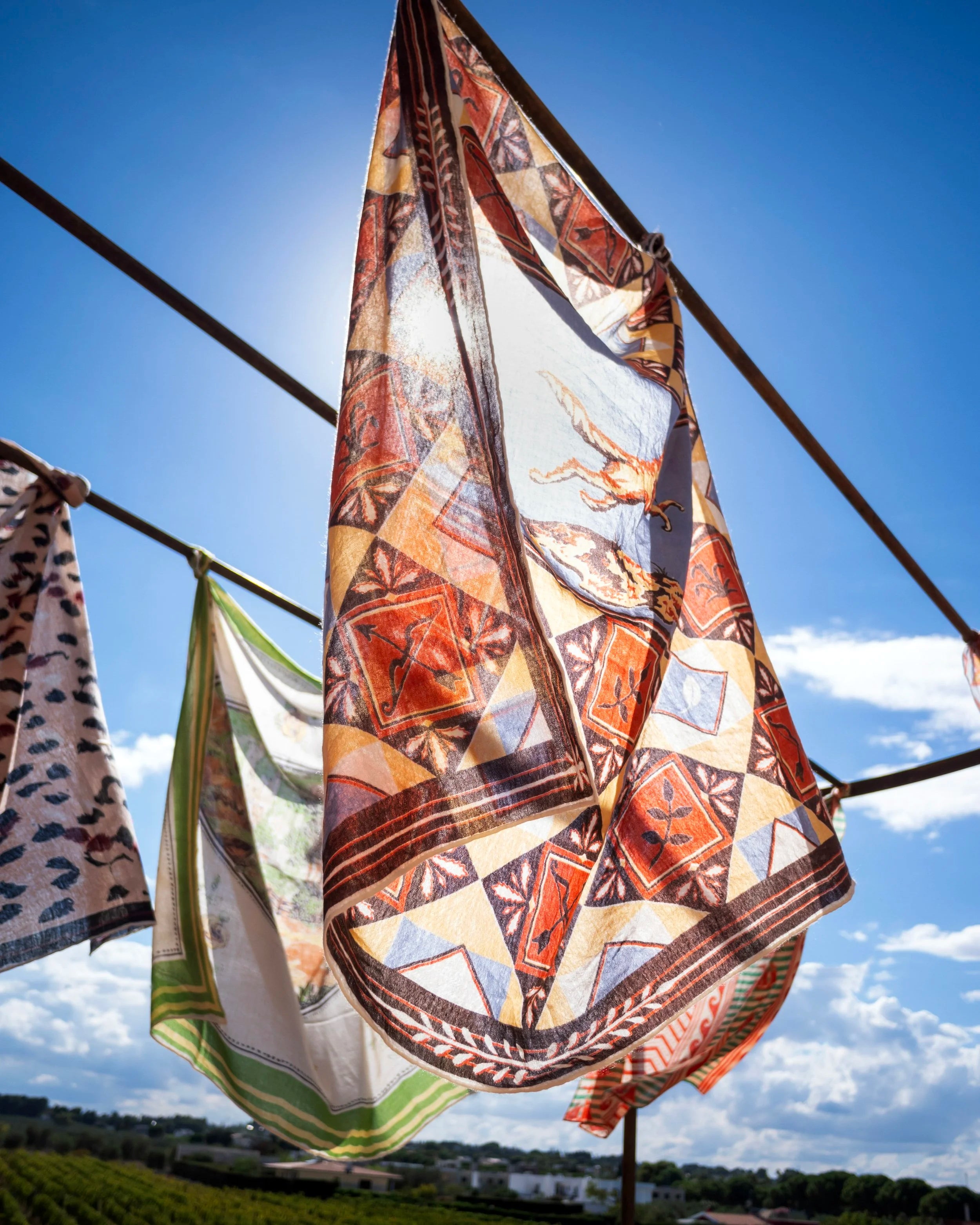 SAVED NY x Lukas The Illustrator "Leaping Fantasy Fox" Cashmere Scarf