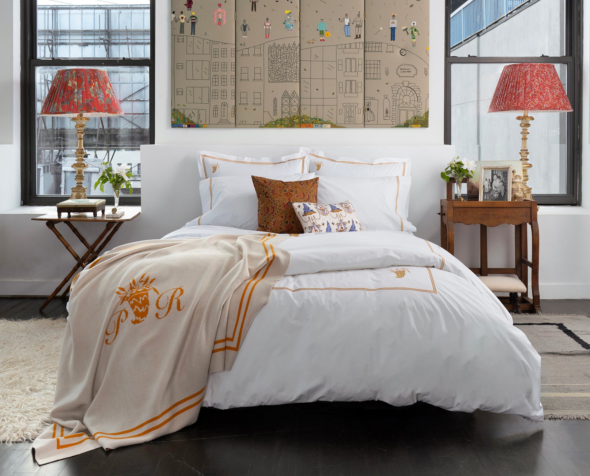 SAVED NY X Peter Reed “Cornucopia” Embroidered Bedding Collection