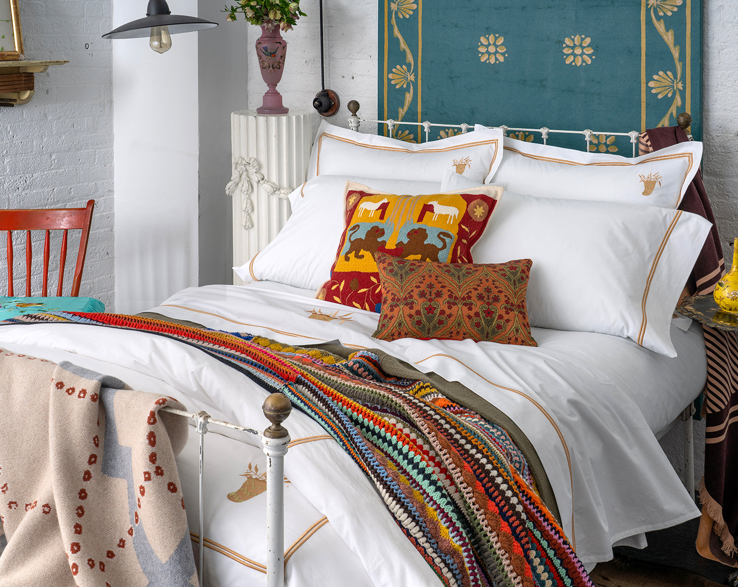 SAVED NY X Peter Reed “Cornucopia” Embroidered Bedding Collection