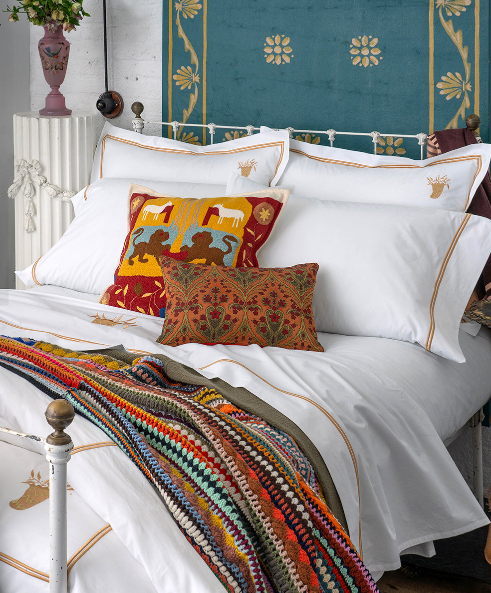 SAVED NY X Peter Reed “Cornucopia” Embroidered Bedding Collection