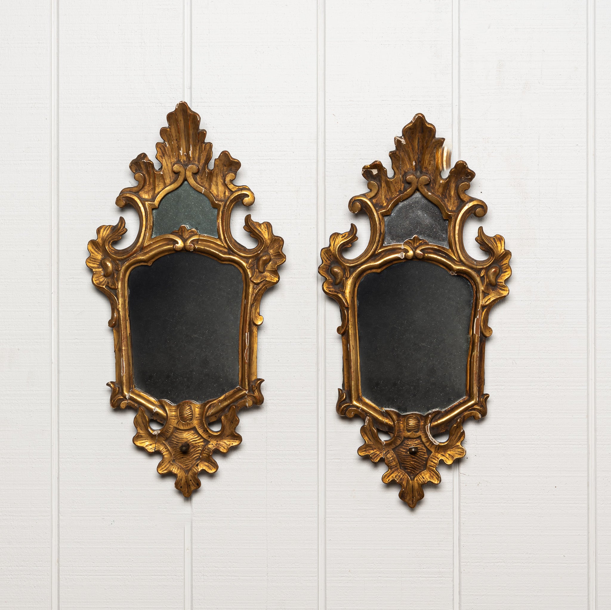 PAIR OF 18TH-CENTURY VENETIAN ROCOCO GILTWOOD MIRRORS
