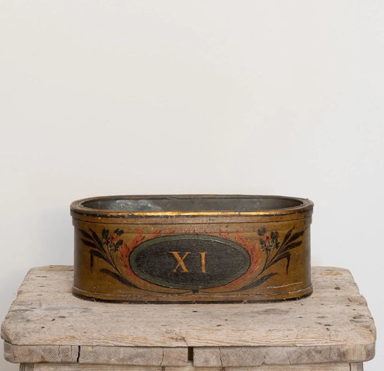 FRENCH PAINTED JARDINIERE