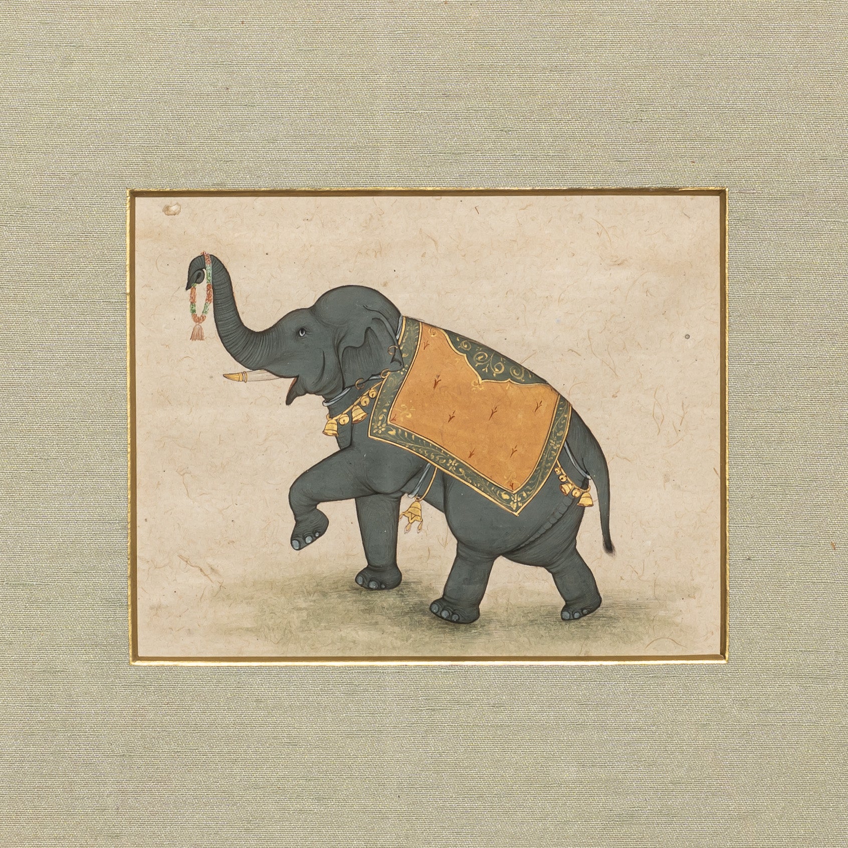 19TH-CENTURY INDIAN PAINTING OF AN ELEPHANT