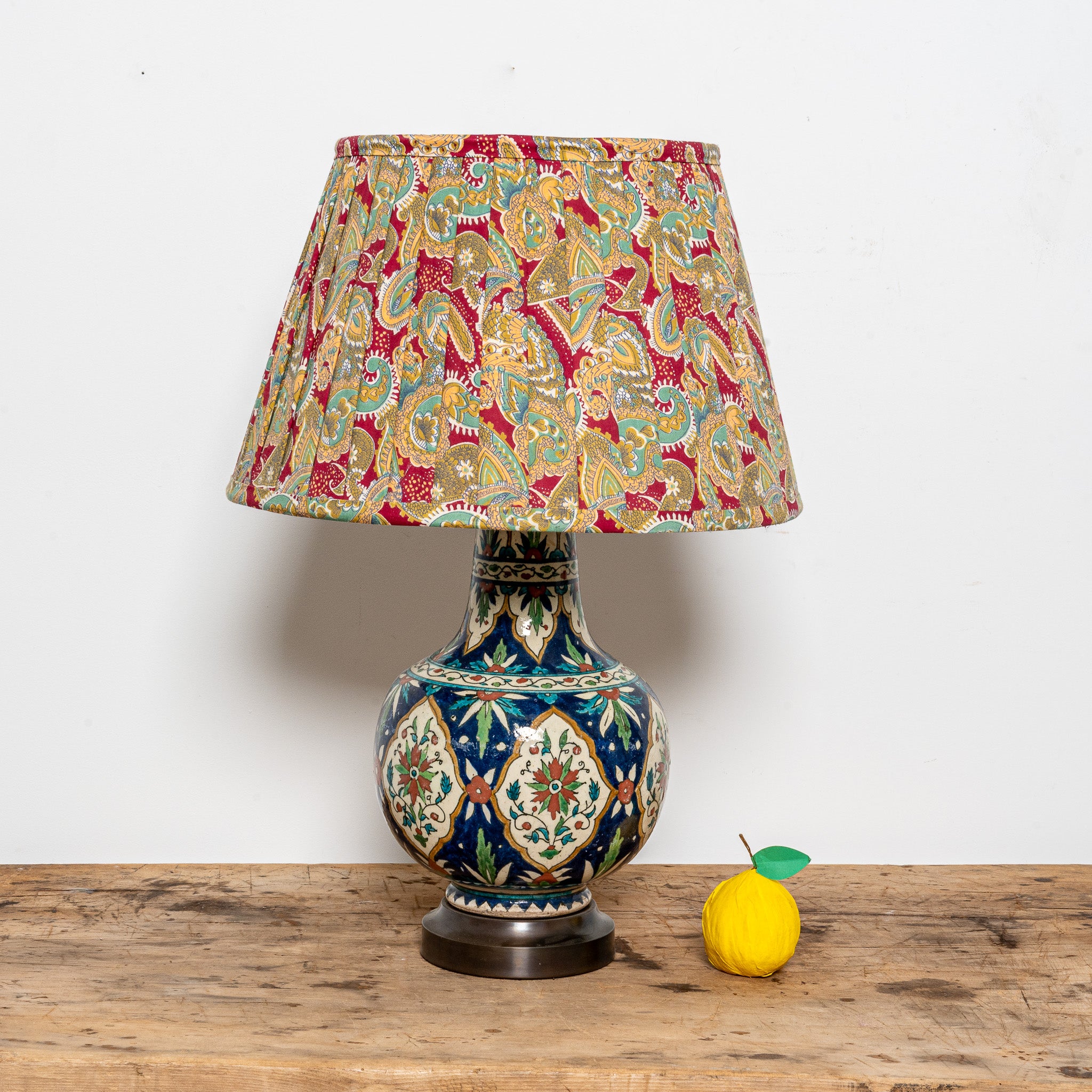 LATE 19TH-CENTURY TURKISH IZNIK REVIVAL CERAMIC LAMP
