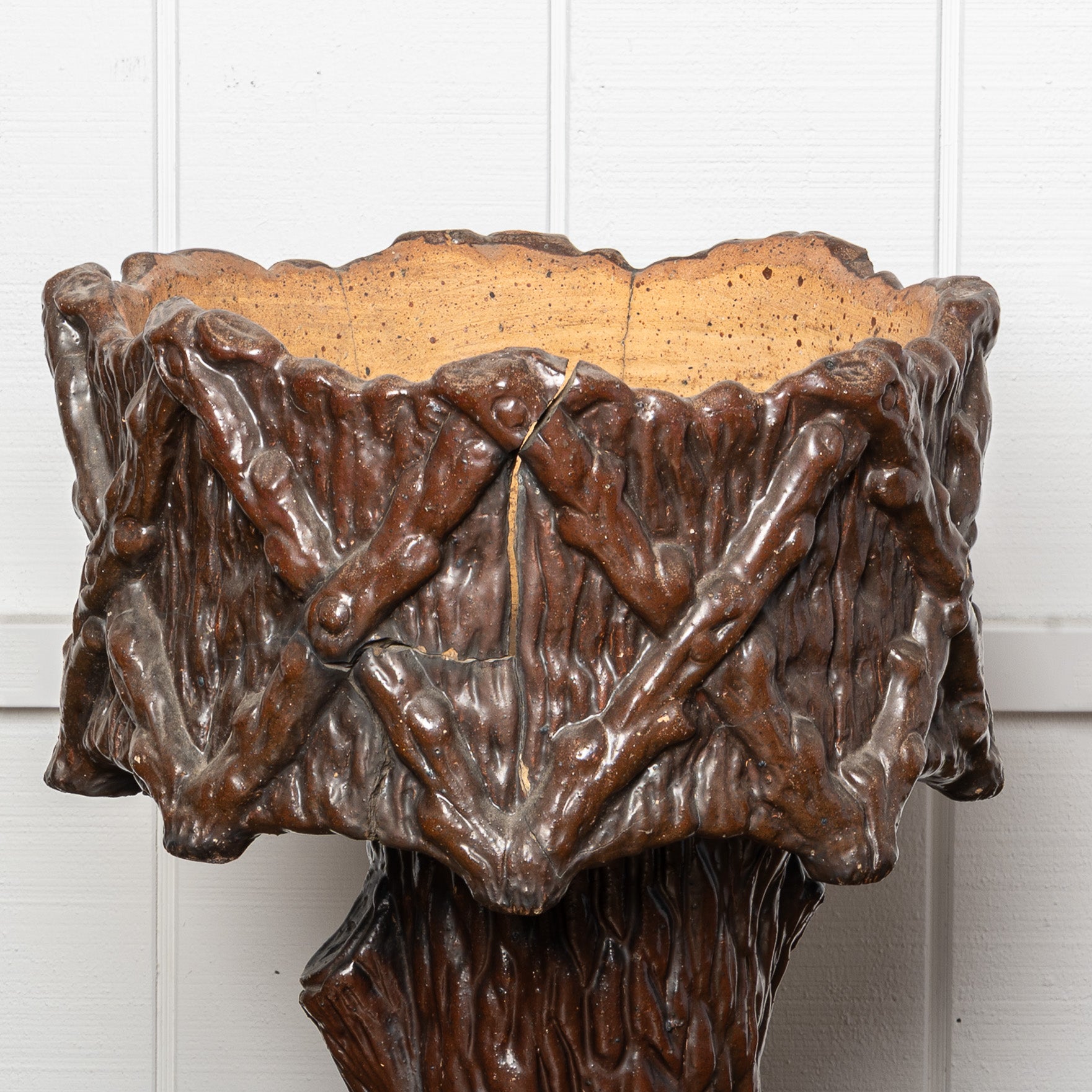 EARLY 20TH-CENTURY FAUX BOIS "TREE TRUNK" PLANTER - II