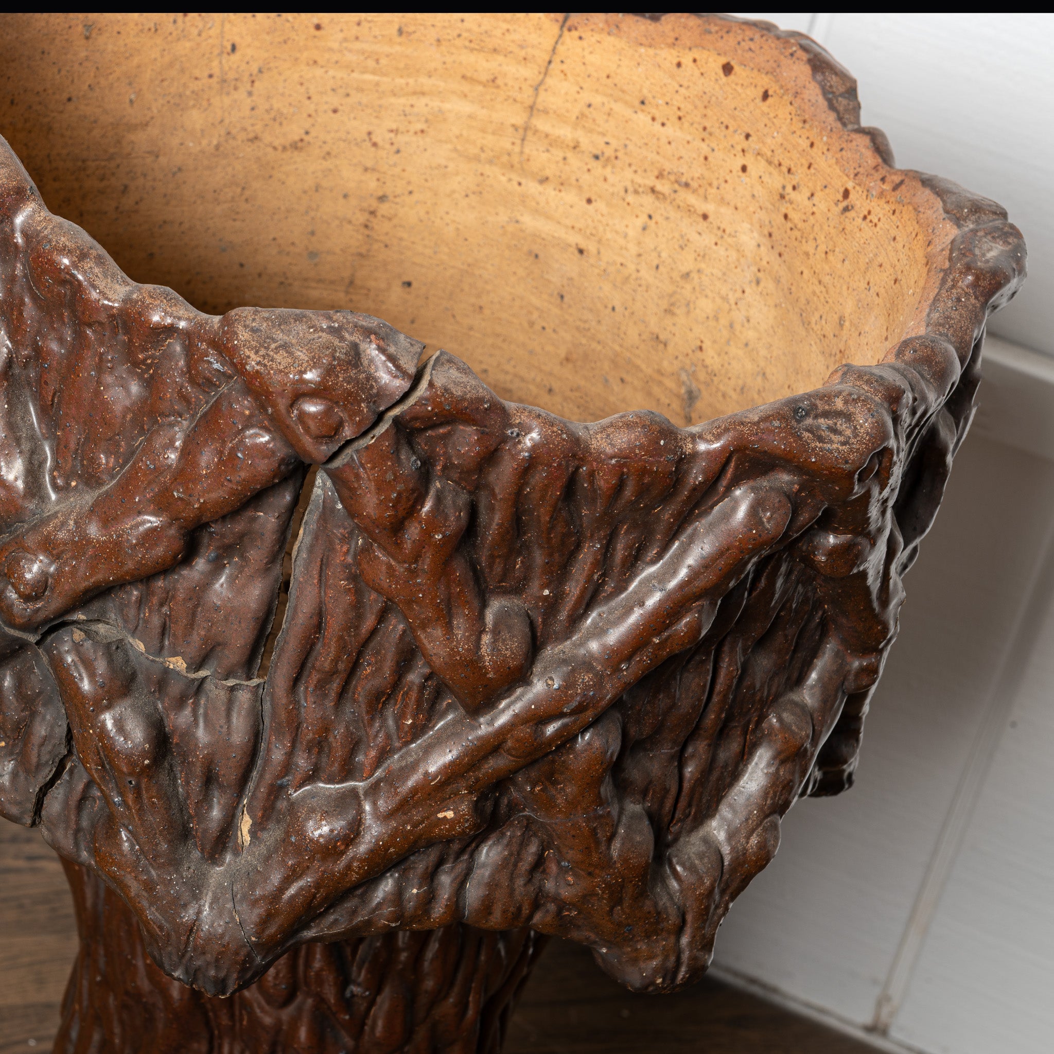 EARLY 20TH-CENTURY FAUX BOIS "TREE TRUNK" PLANTER - II