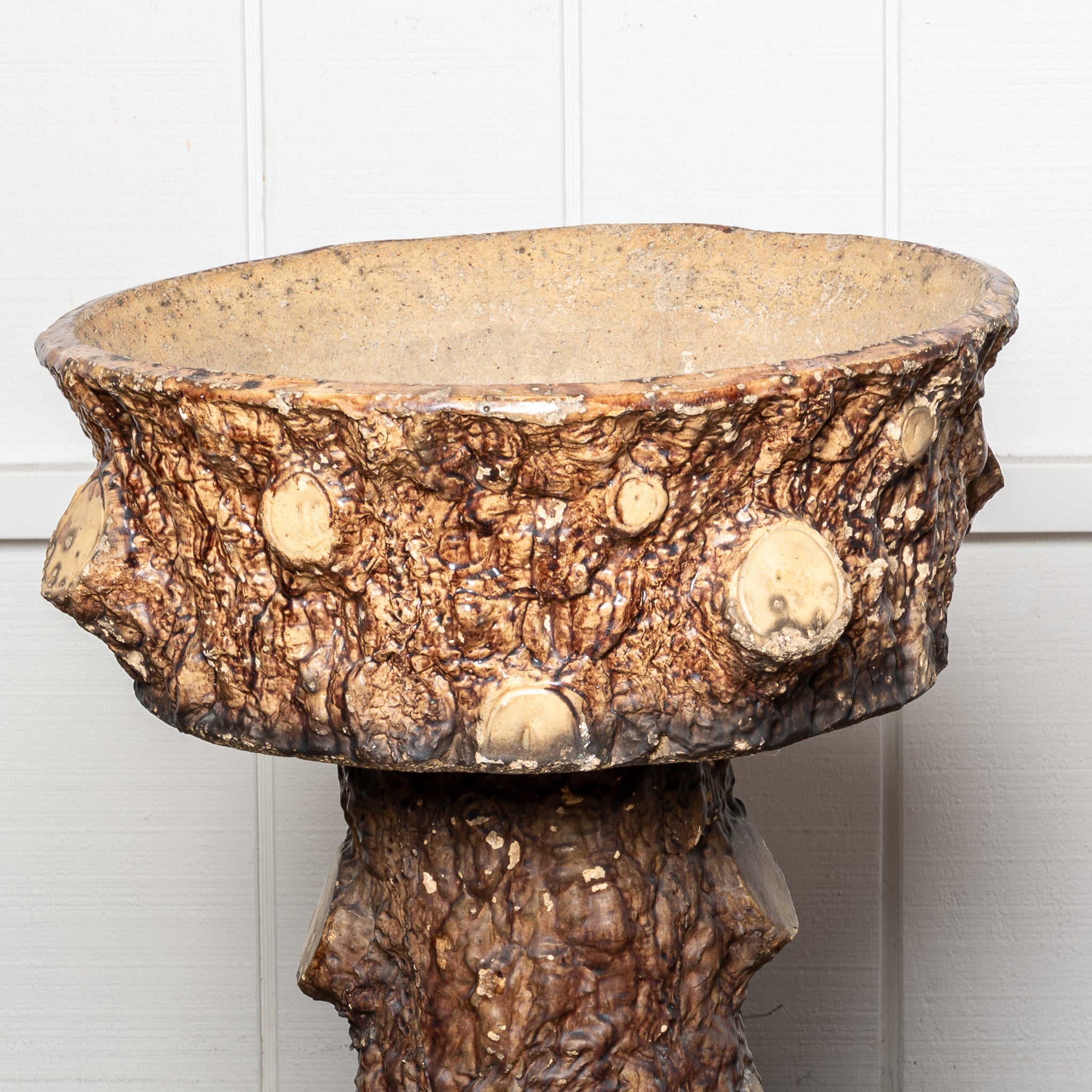 EARLY 20TH-CENTURY FAUX BOIS "TREE TRUNK" PLANTER - III
