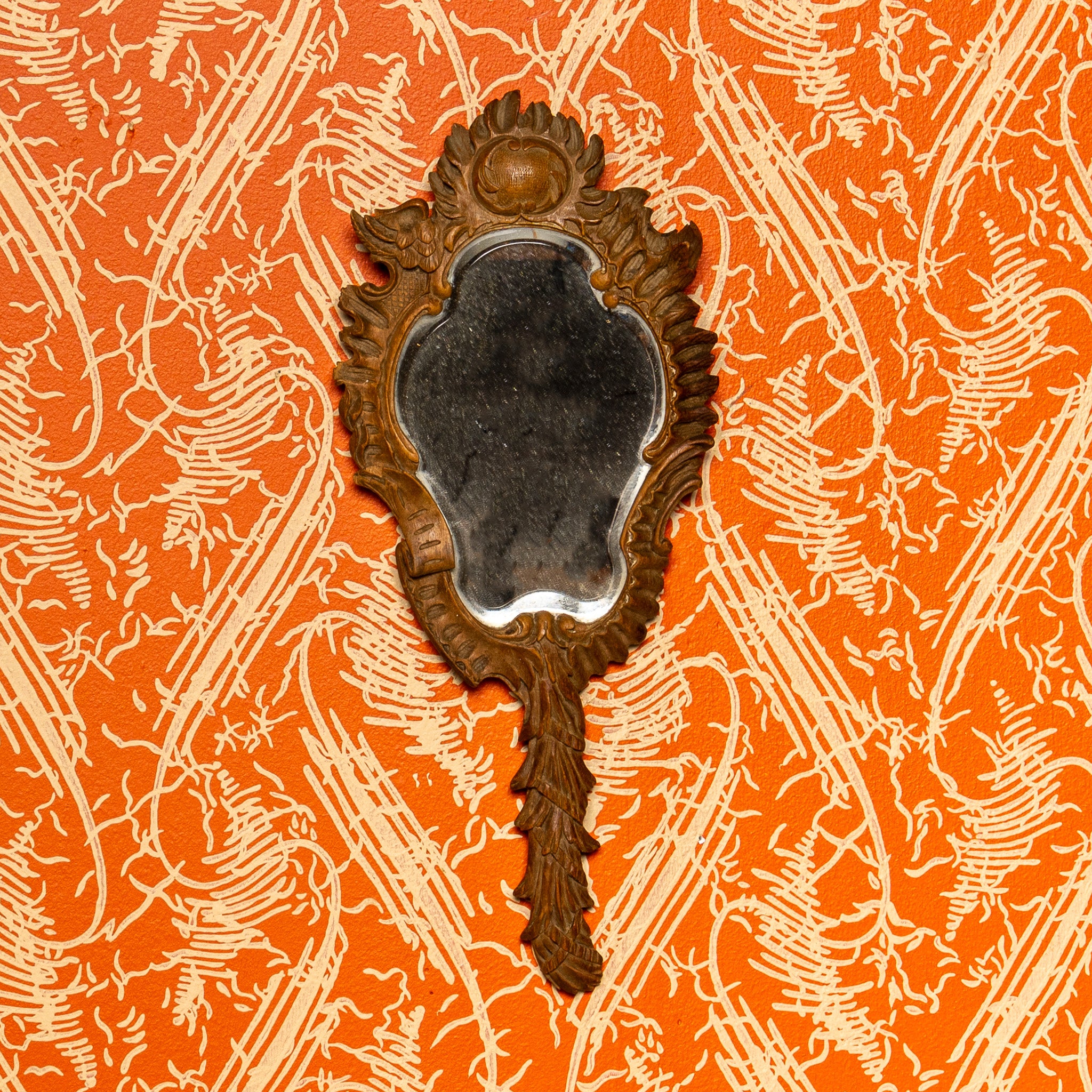 19TH-CENTURY FRENCH "LOUIS XV REVIVAL" CARVED WALNUT MIRROR