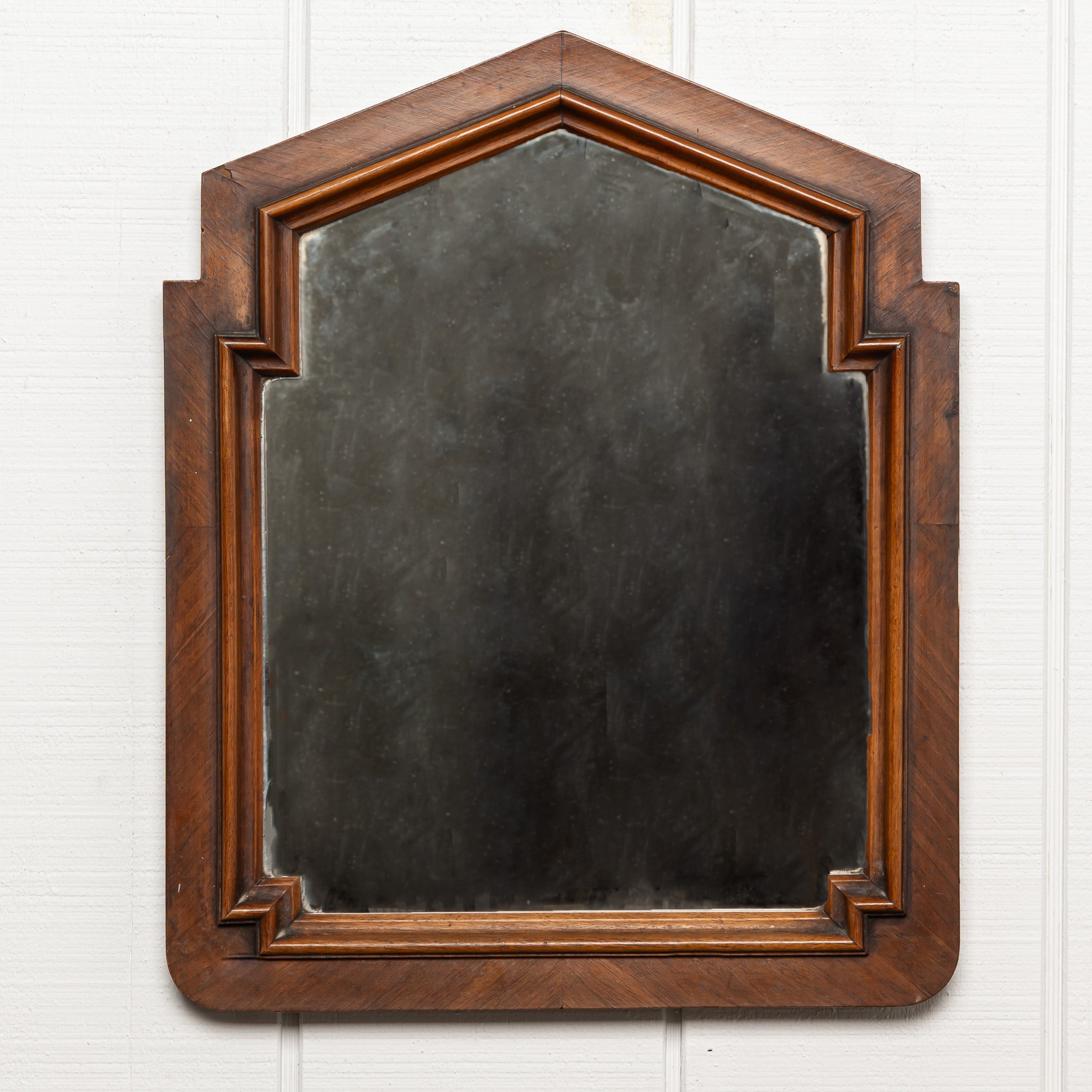 ITALIAN ART DECO WALNUT ARCHITECTURAL MIRROR ATTRIBUTED TO PIERO PORTALUPPI