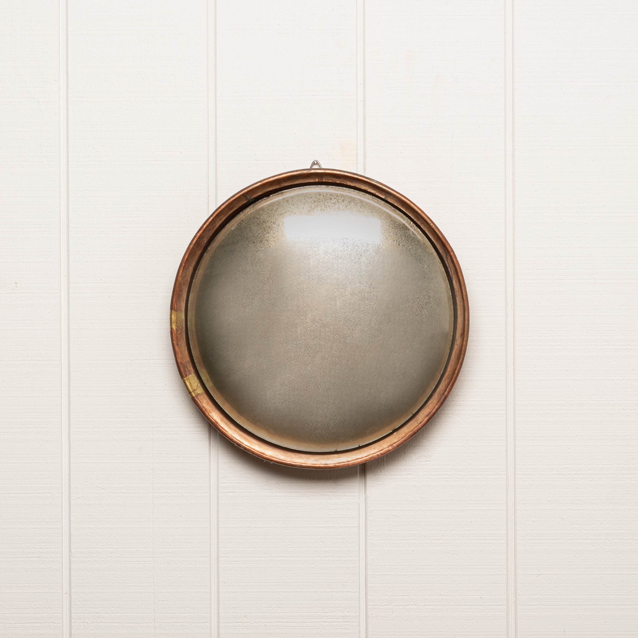 LATE 19TH-CENTURY COPPER FRAMED CONVEX BUTLER'S MIRROR
