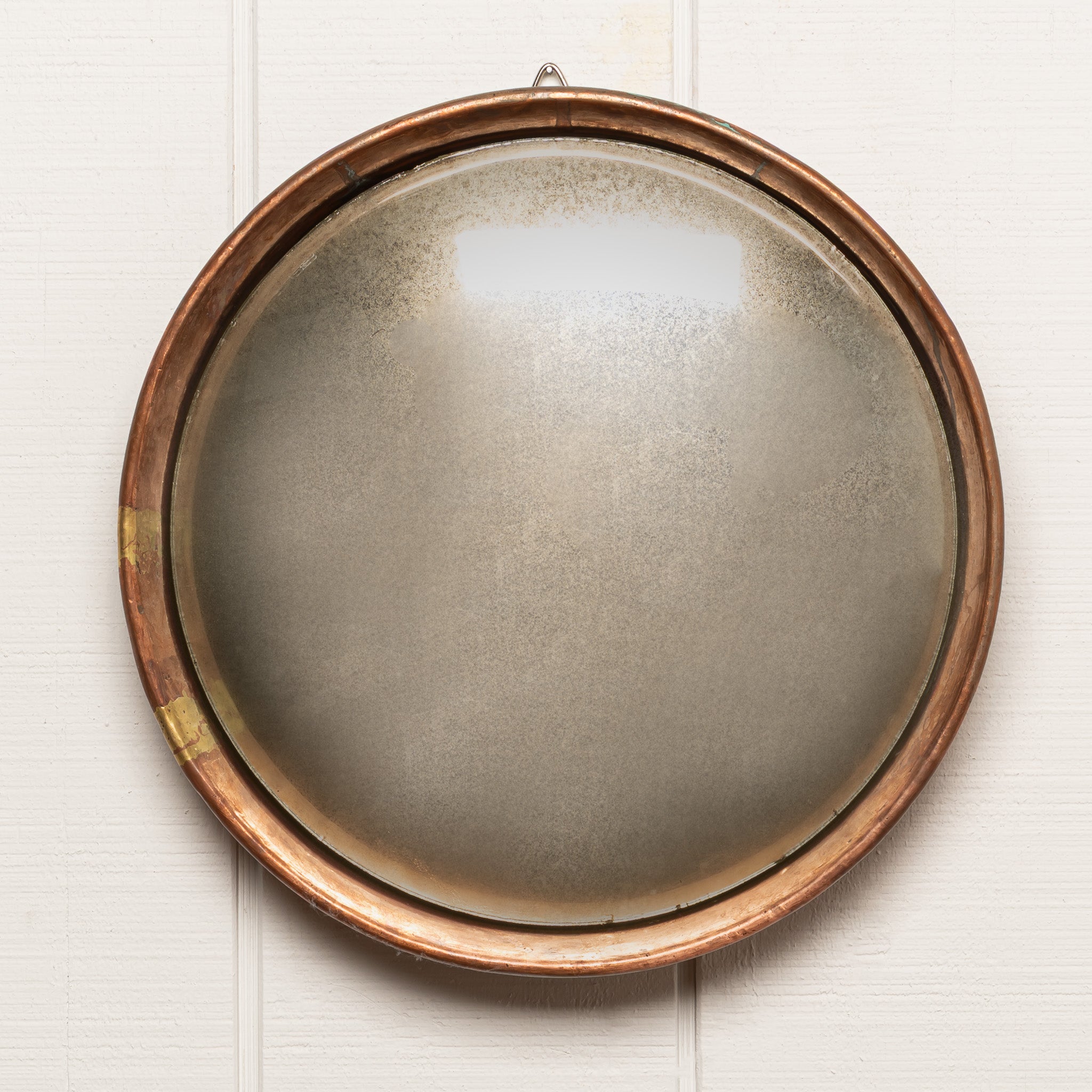 LATE 19TH-CENTURY COPPER FRAMED CONVEX BUTLER'S MIRROR
