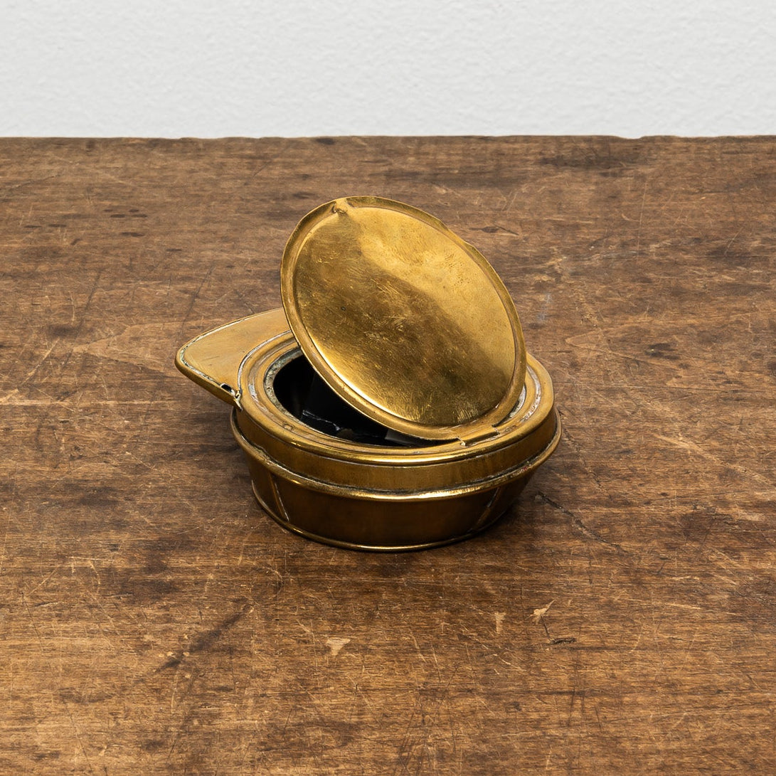 19th Century French Brass Cap-Form Snuffbox