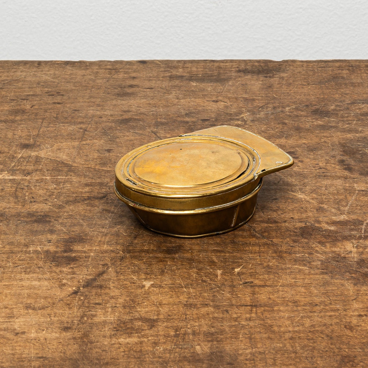 19th Century French Brass Cap-Form Snuffbox