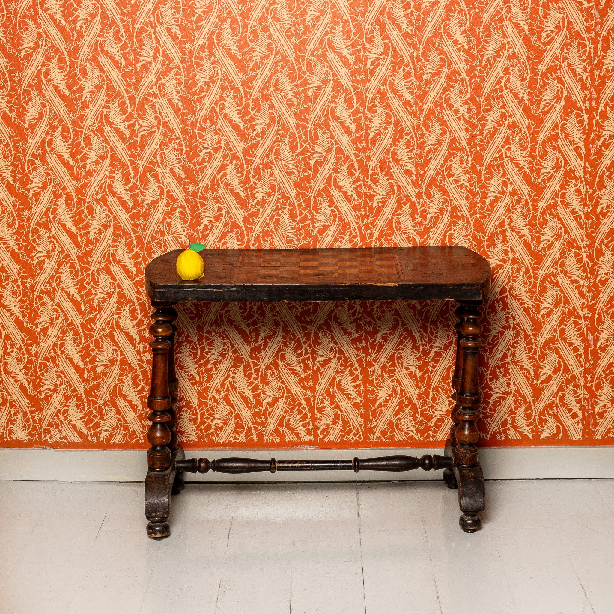 MID-19TH-CENTURY ITALIAN WALNUT MARQUETRY GAME TABLE