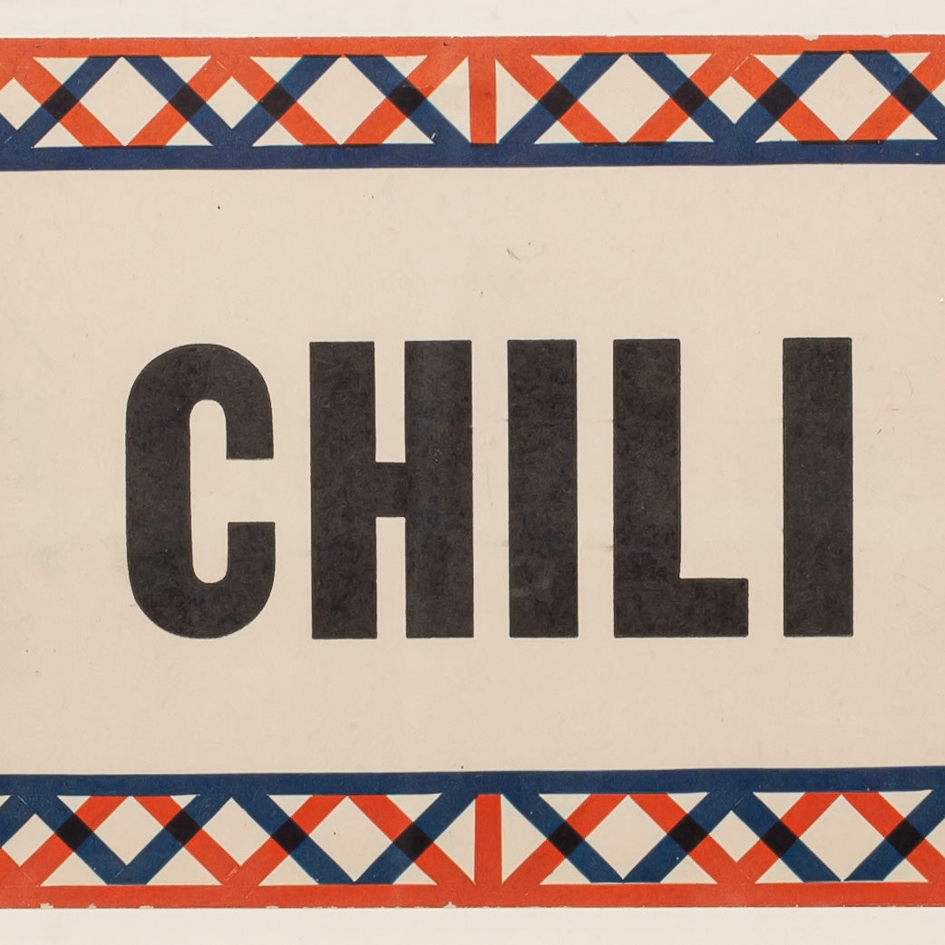 VINTAGE AMERICAN "CHILI" SIGN