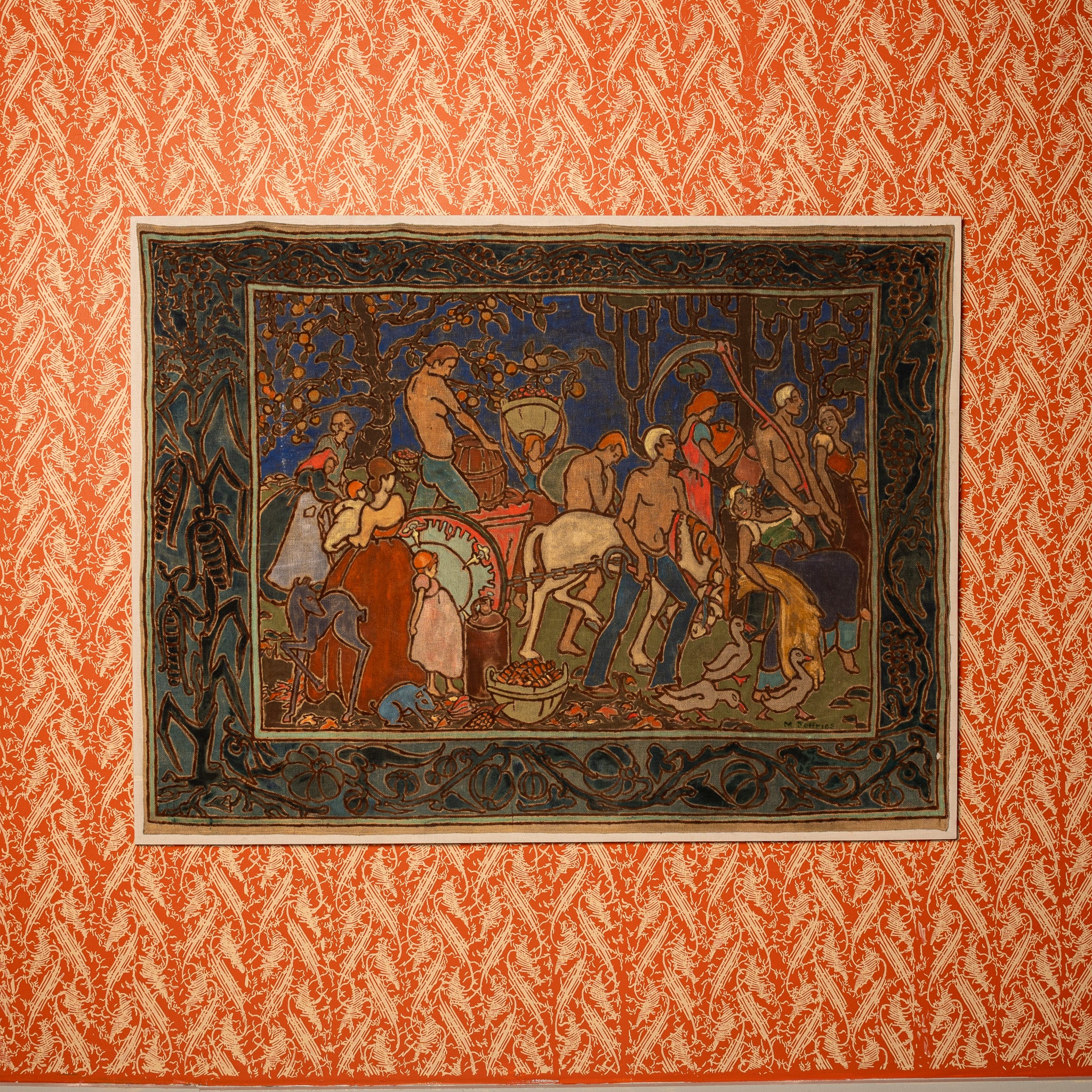 EARLY 20TH-CENTURY AMERICAN "WPA STUDY FOR A MURAL"