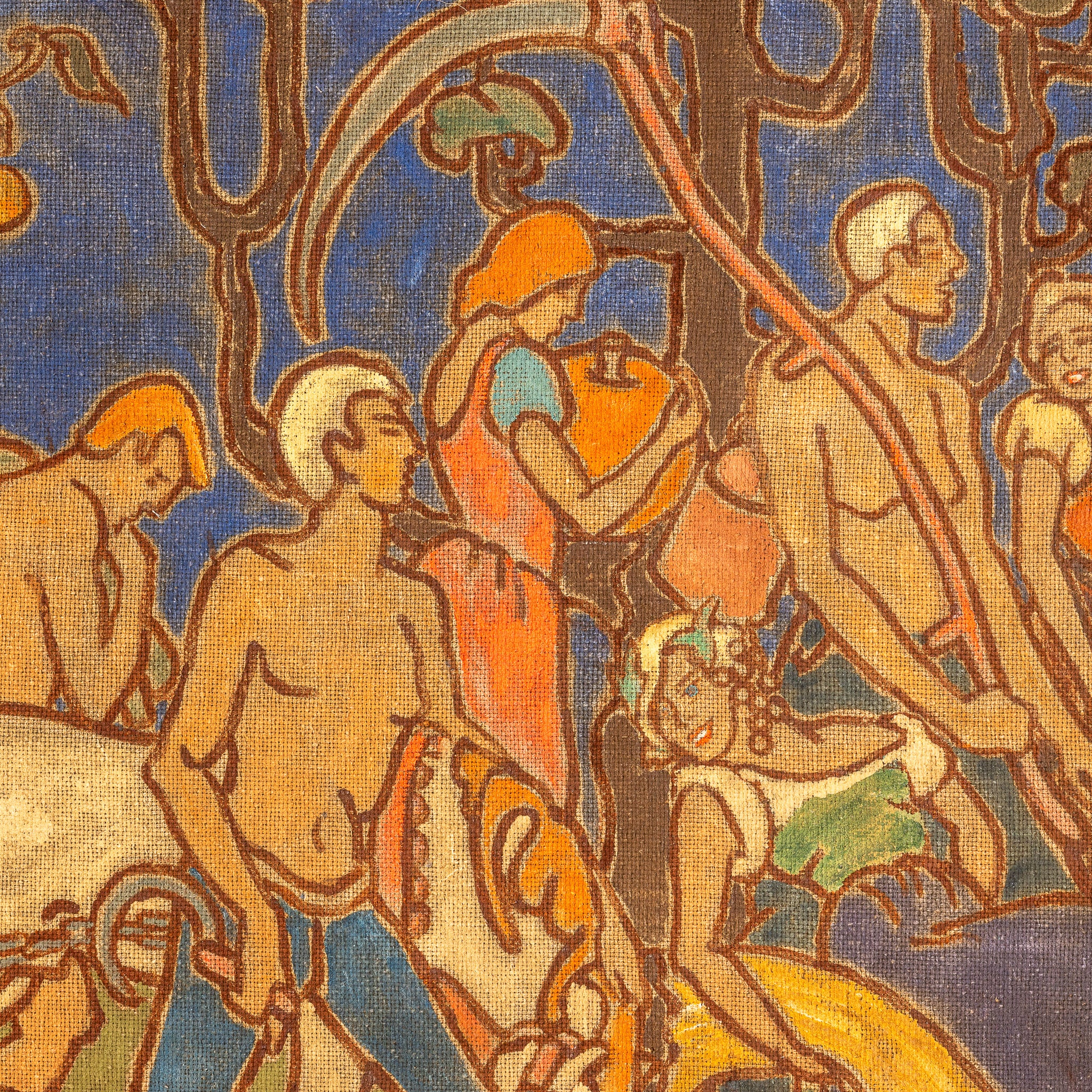 EARLY 20TH-CENTURY AMERICAN "WPA STUDY FOR A MURAL"