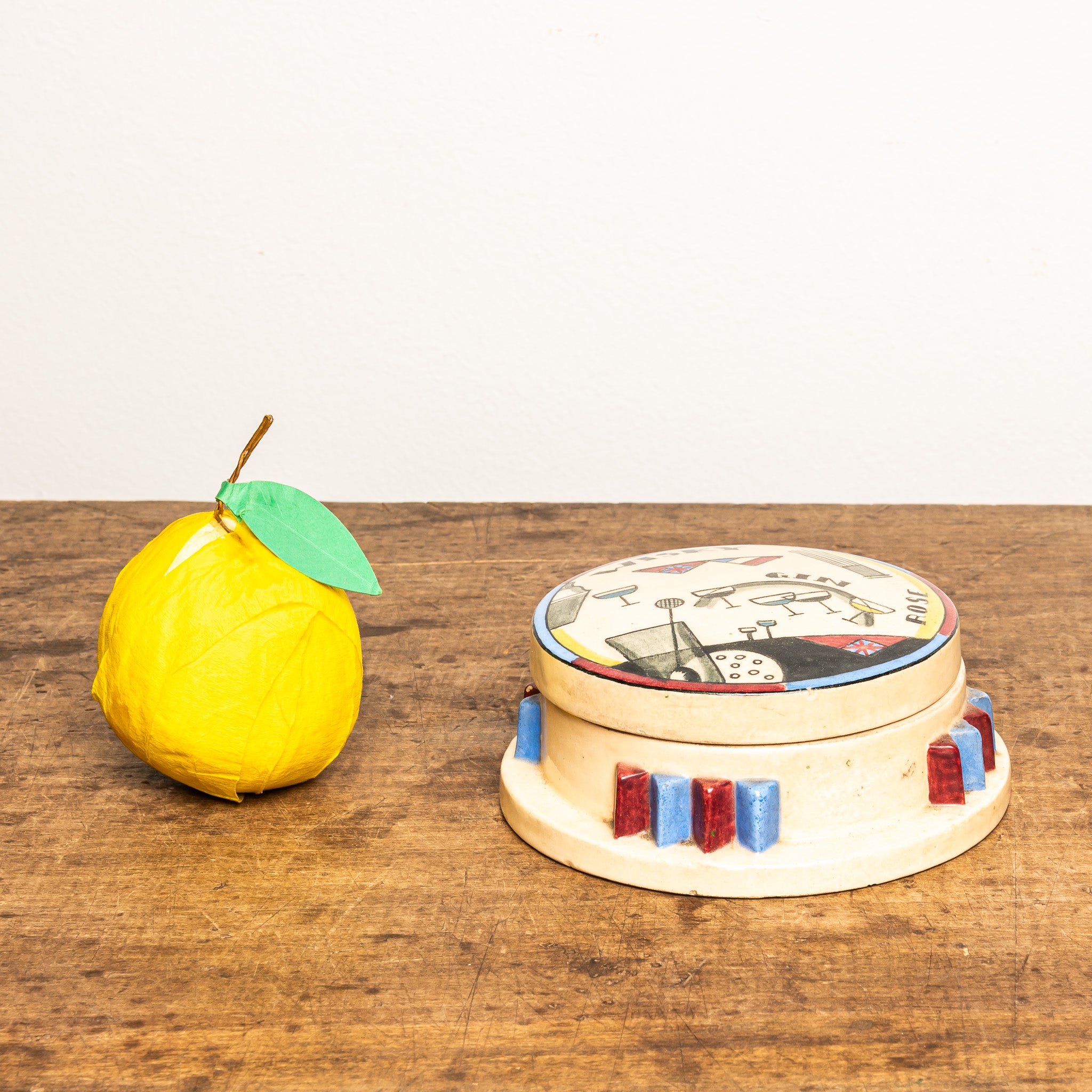ART DECO CERAMIC COCKTAIL BOX BY ROBERT LALLEMANT